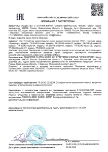 Декларация соответствия 037 от 29.05.2026