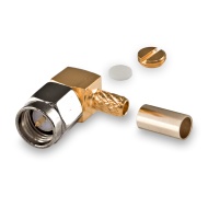 Разъем SMA(male) T на кабель LMR-200, обжимной, угловой до 18 ГГц