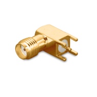 Разъем SMA(female) Y на плату, угловой